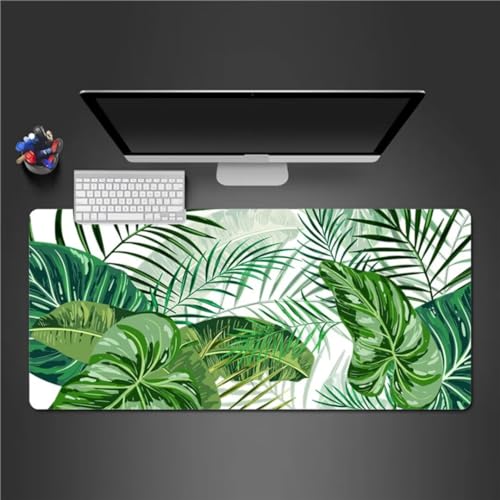 Gaming Mauspad XXL Mousepad 900x400x2mm Palmenblätter Mauspad Groß mit Vernähte Kanten Großes Anti-Rutsch Schreibtischunterlage Verbessert Präzision und Geschwindigkei für PC Laptop Gaming Mauspad XXL Mousepad 900x400x2mm Palmenblätter Mauspad Groß mit Vernähte Kanten Großes Anti-Rutsch Schreibtischunterlage Verbessert Präzision und Geschwindigkei für PC Laptop von Xinyuer