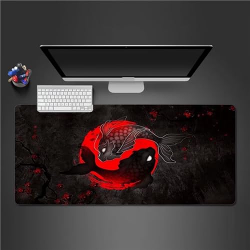 Mauspad Groß Abstrakter Koi Fisch XXL Mauspad 800x400x2mm Gaming Mousepad Überdimensionales rutschfeste Schreibtischmatte Waschbares Tastatur Matte für Gamer Büro und Zuhause Mauspad Groß Abstrakter Koi Fisch XXL Mauspad 800x400x2mm Gaming Mousepad Überdimensionales rutschfeste Schreibtischmatte Waschbares Tastatur Matte für Gamer Büro und Zuhause von Xinyuer