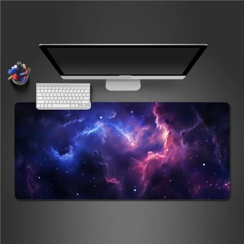 Mauspad Groß Blauer Violetter Nebel XXL Mauspad 1000x500x3mm Gaming Mousepad Überdimensionales rutschfeste Schreibtischmatte Waschbares Tastatur Matte für Gamer Büro und Zuhause Mauspad Groß Blauer Violetter Nebel XXL Mauspad 1000x500x3mm Gaming Mousepad Überdimensionales rutschfeste Schreibtischmatte Waschbares Tastatur Matte für Gamer Büro und Zuhause von Xinyuer