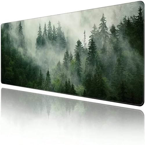 XXL Gaming Mauspad 1000x500x2mm Erweiterte Groß Mousepad Schreibtisch Pad, genähte Kanten Mauspad, langlebig,Rutschfester Gummiboden, Widerstandsfähig für PC Gamer Büro Nebliger Grüner Wald XXL Gaming Mauspad 1000x500x2mm Erweiterte Groß Mousepad Schreibtisch Pad, genähte Kanten Mauspad, langlebig,Rutschfester Gummiboden, Widerstandsfähig für PC Gamer Büro Nebliger Grüner Wald von Xinyuer