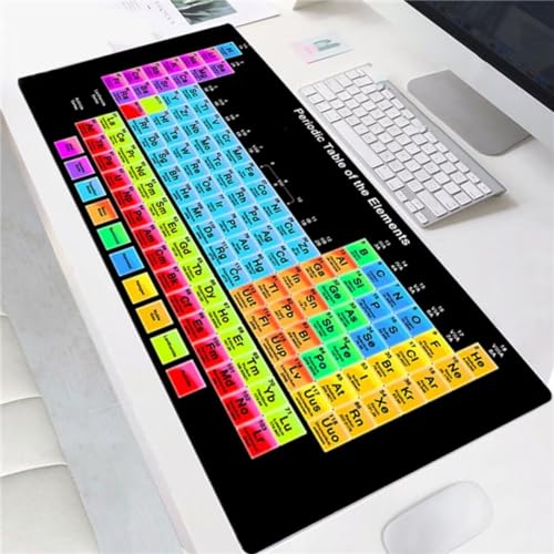 XXL Gaming Mauspad 700x400x3mm Erweiterte Groß Mousepad Schreibtisch Pad, genähte Kanten Mauspad, langlebig,Rutschfester Gummiboden, Widerstandsfähig für PC Gamer Büro Buntes Periodensystem XXL Gaming Mauspad 700x400x3mm Erweiterte Groß Mousepad Schreibtisch Pad, genähte Kanten Mauspad, langlebig,Rutschfester Gummiboden, Widerstandsfähig für PC Gamer Büro Buntes Periodensystem von Xinyuer