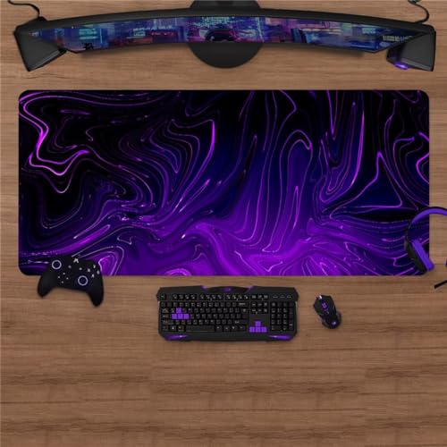 XXL Gaming Mauspad 800x400x3mm Erweiterte Groß Mousepad Schreibtisch Pad, genähte Kanten Mauspad, wasserdicht und langlebig,Rutschfester Gummiboden, Widerstandsfähig für PC Gamer Büro Lila Flüssigkeit XXL Gaming Mauspad 800x400x3mm Erweiterte Groß Mousepad Schreibtisch Pad, genähte Kanten Mauspad, wasserdicht und langlebig,Rutschfester Gummiboden, Widerstandsfähig für PC Gamer Büro Lila Flüssigkeit von Xinyuer