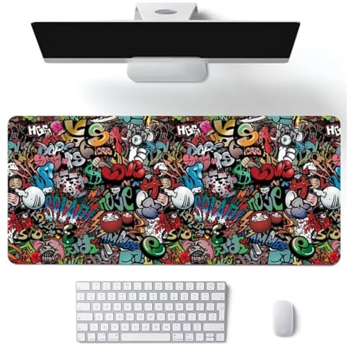 Xinyuer Mauspad XXL Abstraktes Graffiti Mauspad Gaming 800x400x3mm Große Tastaturmatte Waschbares mit Rutschfester Basis für Zuhause und Büro Xinyuer Mauspad XXL Abstraktes Graffiti Mauspad Gaming 800x400x3mm Große Tastaturmatte Waschbares mit Rutschfester Basis für Zuhause und Büro von Xinyuer