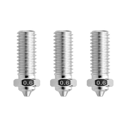Qidi X-Max 3 Bimetall-Düse aus gehärtetem Stahl und verkupfertem Material, 3D-Drucker-Düsen-Set, für Qidi Q1 Pro/X-Smart3/X-Plus3/X-Max3 Metall-3D-Drucker, 3 Stück von Xirbbo