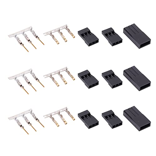 50 Sets Servo Stecker Männlich Weiblich Crimp Pin Kit, Terminal Connector Set Servo Connector Servo Cable Wire Connector Male Female Kit Kompatibel für JR 50 Sets Servo Stecker Männlich Weiblich Crimp Pin Kit, Terminal Connector Set Servo Connector Servo Cable Wire Connector Male Female Kit Kompatibel für JR von Xirfuni