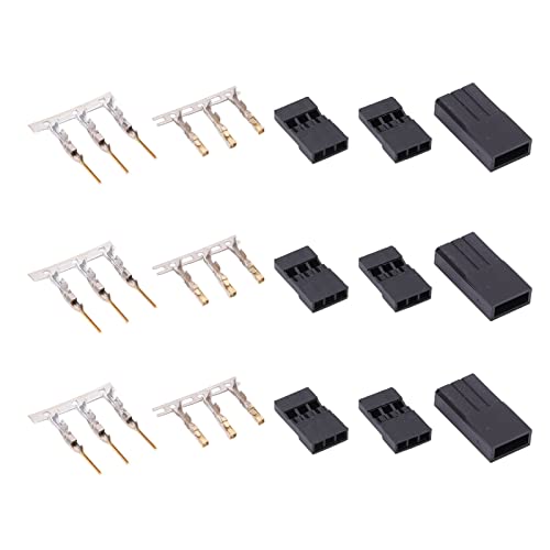 50 Sets Servo Stecker Männlich Weiblich Crimp Pin Kit, Terminal Connector Set Servo Connector Servo Cable Wire Connector Male Female Kit Kompatibel für JR von Xirfuni