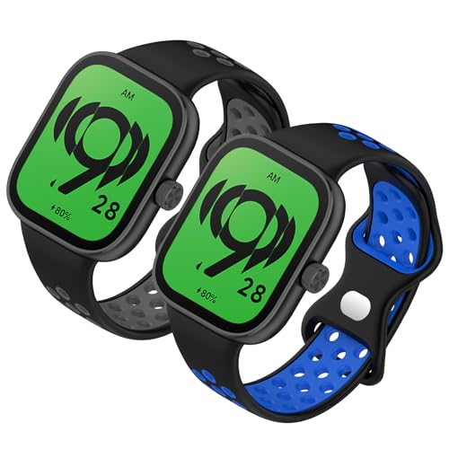 Xisair 2 Armbänder Kompatibel mit Redmi Watch 4 Ersatzband Sport Armband Kompatibel mit Xiaomi Smart Band 8 Pro Silikon Uhrenarmband Zubehör für Männer Frauen von Xisair