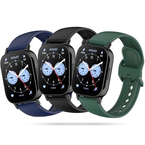 Xisair 3 Armbänder Kompatibel mit Xiaomi Redmi Watch 5 Lite und Xiaomi Redmi Watch 5 Active Silikonarmbänder Sportarmbänder Atmungsaktive Wasserdichte Armbänder Redmi Watch 5 Lite & Active Armband von Xisair