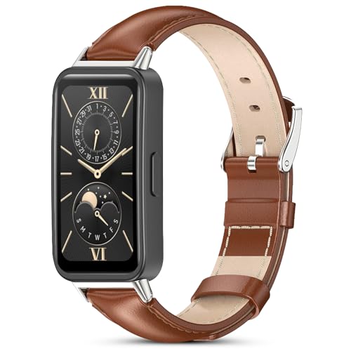 Xisair Lederband Kompatibel mit Huawei Band 8 9 10 Ersatzbänder Klassisch Stilvolle Elegante Armbänder für Smartwatch, Armbänder für Frauen Männer Xisair Lederband Kompatibel mit Huawei Band 8 9 10 Ersatzbänder Klassisch Stilvolle Elegante Armbänder für Smartwatch, Armbänder für Frauen Männer von Xisair