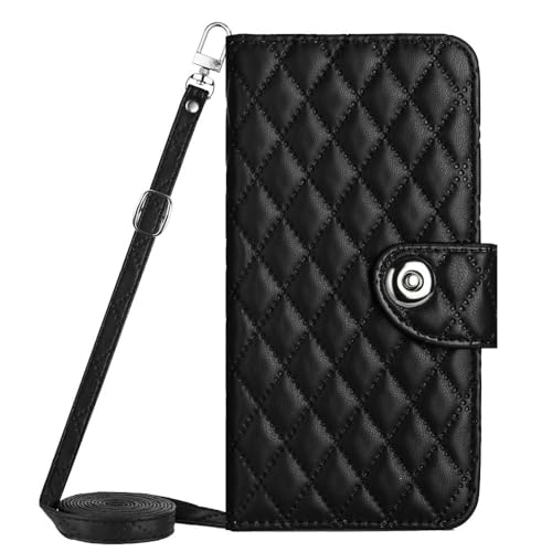 Crossbody-Tasche für Galaxy A13 5G, PU-Leder, Brieftaschenformat, Standfunktion, Klappriemen, Handgelenkseil, Kartenfächer, Schutzhülle für Galaxy A13 5G, Schwarz Crossbody-Tasche für Galaxy A13 5G, PU-Leder, Brieftaschenformat, Standfunktion, Klappriemen, Handgelenkseil, Kartenfächer, Schutzhülle für Galaxy A13 5G, Schwarz von Xishuicl
