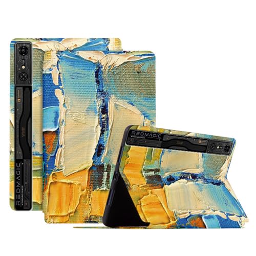 Schutzhülle für nubia Red Magic Gaming Pad Pro 27,7 cm (11 Zoll) Multi-Winkel-Sichtständer, Tablet-Hülle aus TPU + PU-Leder mit Ständer [Ölgemälde-Serie] - 05 von Xishuicl