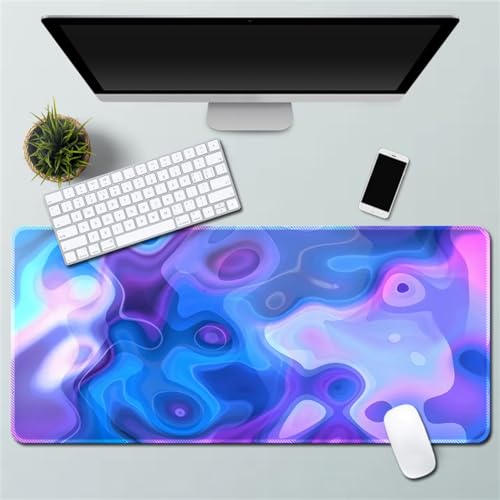 Xisnuient Erweitertes Gaming-Mauspad Große genähte Tastatur Personalisiertes Mauspad Waschbar rutschfest Wasserdicht Gummiboden Desktop-Matte (400 * 800 * 3mm,Muster 1) von Xisnuient