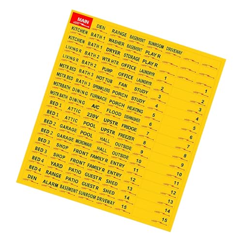 Xistuoz Etiketten für elektrische Schalttafel, wasserdichte Kennzeichnung von Leitungsschutzschaltern, abnehmbare Elektriker-Etikettierschilder für Wohnzimmer, Hof, Schuppen, Scheune, Keller, Auffahrt Xistuoz Etiketten für elektrische Schalttafel, wasserdichte Kennzeichnung von Leitungsschutzschaltern, abnehmbare Elektriker-Etikettierschilder für Wohnzimmer, Hof, Schuppen, Scheune, Keller, Auffahrt von Xistuoz