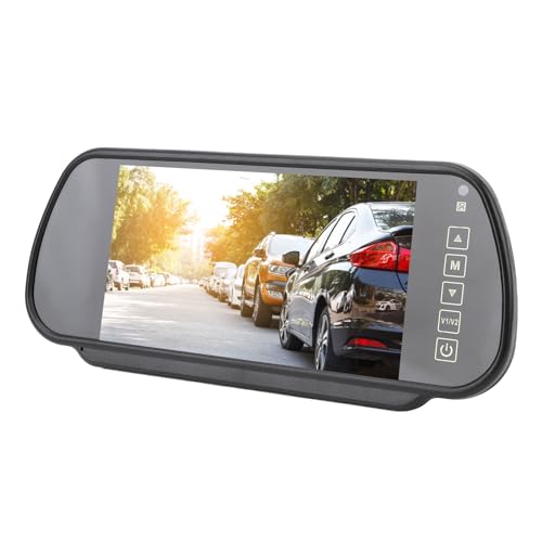 7-Zoll-Rückspiegelkamera, 12 V Bis 40 V, Rückfahrkamera, Full-HD-Rückspiegel, Dashcam, Rückfahrkamera, Full HD, Intelligenter Rückspiegel, Einparkhilfe für Autos und LKWs von Xiuganpo