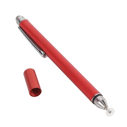 Stiftstift für Touchscreen, Hohe Präzisions- und Sensitivitätskalender Kapazitiver Touchscreen -Stift mit Transparenter Spitze und Faser -Netzspitze für Touchscreen -Geräte (Rot) von Xiuganpo