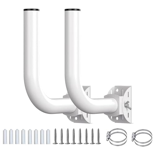 Xiuganpo Universal Drahtlose Brückenhalterung J Pole, Edelstahl Große Reichweite Wasserdicht Einfache Installation für Outdoor Punkt zu Punkt AP Access Point Client Bridge CPEE 2 Pack von Xiuganpo