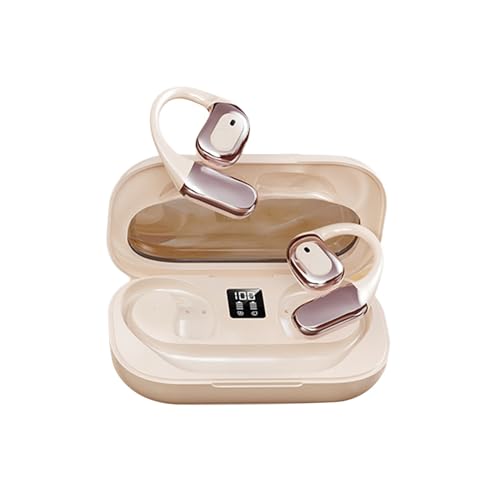 Xiuganpo BT 5.4 Ohrhörer -Sprachübersetzungsgerät mit Ladungskoffer und 3 Modi, Echtzeit 138 Sprachen Zwei -Wege -Übersetzungsgerät, Support IOS, Musikwiedergabe, Anrufe (Beige) von Xiuganpo