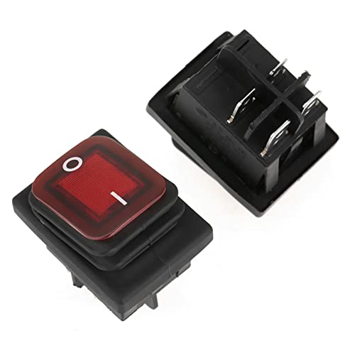 4 Pin 2 Positions-Off-Wippschalter, Schwarzer Wasserdicht mit Indikatorlicht, für Bootsmotorrad für Boots-RV-Lkw 4 Pin 2 Positions-Off-Wippschalter, Schwarzer Wasserdicht mit Indikatorlicht, für Bootsmotorrad für Boots-RV-Lkw von Xixian