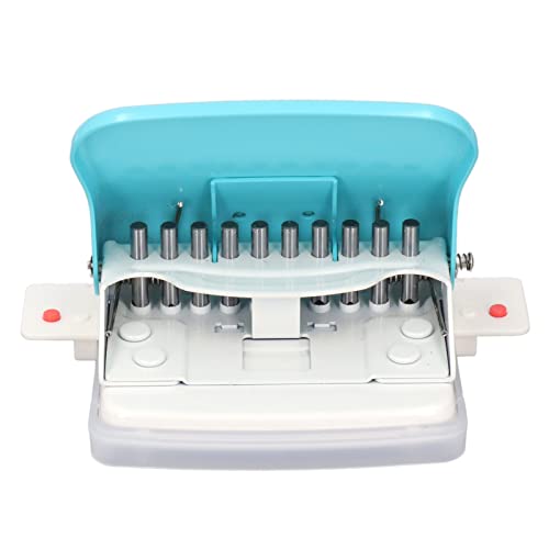 Papierbindungsmaschine, Handheld Tragbarer Spiralbindemittel für A4 A5 A6 A7 Coil Book Round Hole Puncher mit Maßstab Line Lineal, 10 Blätter Kapazität, Hellblau, für den Papierbindungsmaschine, Handheld Tragbarer Spiralbindemittel für A4 A5 A6 A7 Coil Book Round Hole Puncher mit Maßstab Line Lineal, 10 Blätter Kapazität, Hellblau, für den von Xixian