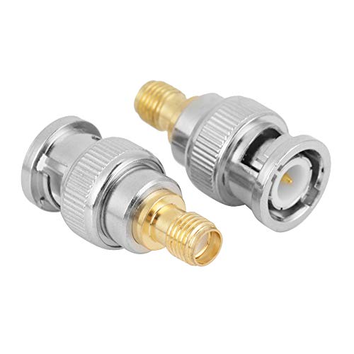Xixian 2 Stück BNC-Stecker auf SMA-Buchse, HF-Anschluss, Koaxialadapter, Testkonverter, Kupfermaterial, Große Frequenzbandbreite, 0–6 GHz Xixian 2 Stück BNC-Stecker auf SMA-Buchse, HF-Anschluss, Koaxialadapter, Testkonverter, Kupfermaterial, Große Frequenzbandbreite, 0–6 GHz von Xixian