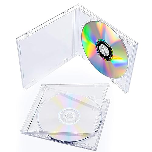 XiyaxiVici 12 Stück 10,4 mm CD DVD Hüllen Standard Kunststoff transparent Jewel Case mit Montiert Klar Tablett Bruchsicher 14,2x12,4x1 cm XiyaxiVici 12 Stück 10,4 mm CD DVD Hüllen Standard Kunststoff transparent Jewel Case mit Montiert Klar Tablett Bruchsicher 14,2x12,4x1 cm von XiyaxiVici