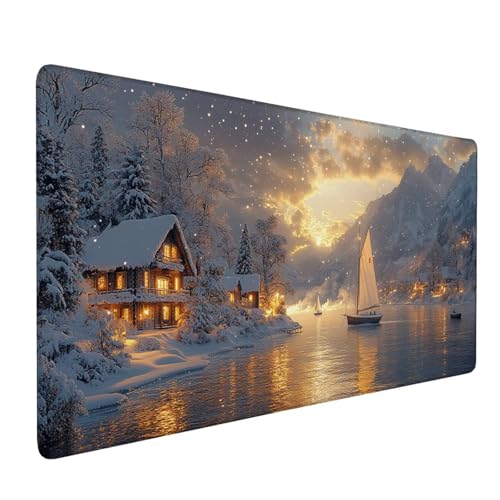 Mauspad Grau Mousepad Kabine Große Schreibtischunterlage 700x300mm Mousepad XXL mit Fransenfreie Ränder Gaming Mauspad,Wasserdicht rutschfeste Desk Mat für Büro Heim Mouse Pad,Frauen Geschenke J1-202 von Xjaopfei