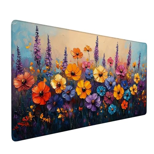 Mauspad Lila,Mousepad Anlage Große Schreibtischunterlage 1200x600mm Mousepad XXL mit Fransenfreie Ränder Gaming Mauspad,Wasserdicht Rutschfeste Desk Mat für Büro Heim Mouse Pad,Männer Geschenke J1-248 von Xjaopfei