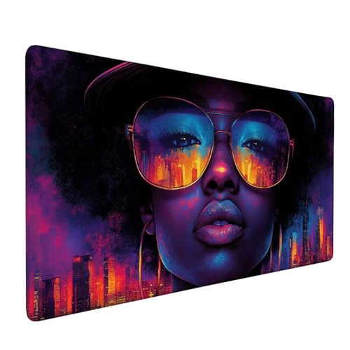 Mauspad Lila Mousepad Frau Große Schreibtischunterlage 800x400mm Mousepad XXL mit Fransenfreie Ränder Gaming Mauspad,Wasserdicht Rutschfeste Desk Mat für Büro Heim Mouse Pad Geschenke für Frauen J1-36 von Xjaopfei