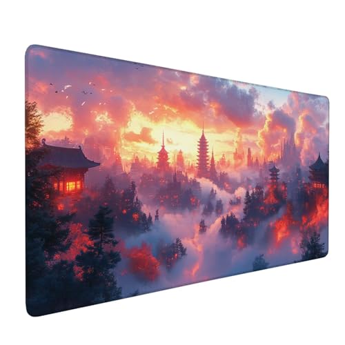Mauspad Rosa, Mousepad Landschaft Große Schreibtischunterlage 900x400mm Mousepad XXL mit Fransenfreie Ränder Gaming Mauspad, Wasserdicht rutschfeste Desk Mat für Büro Heim Computer Mouse Pad J1-34 Mauspad Rosa, Mousepad Landschaft Große Schreibtischunterlage 900x400mm Mousepad XXL mit Fransenfreie Ränder Gaming Mauspad, Wasserdicht rutschfeste Desk Mat für Büro Heim Computer Mouse Pad J1-34 von Xjaopfei