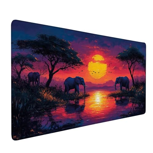 Mauspad Rosa Mousepad Tier Große Schreibtischunterlage 600x300mm Mousepad XXL mit Fransenfreie Ränder Gaming Mauspad,Wasserdicht Rutschfeste Desk Mat für Büro Heim Mouse Pad Geschenke für Frauen J1-16 von Xjaopfei