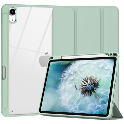 Xkladz Hülle für iPad 10. Generation Hülle mit Stifthalter, für iPad 10,9 Zoll 10th Gen iPad Hülle 2022 mit klarer Rückseite, Ständer Stoßfeste Abdeckung für iPad 10. Generation 2022, Auto Sleep/Wake, von Xkladz