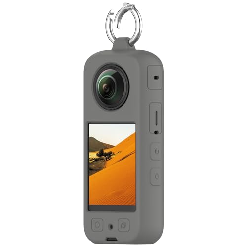 Schutzhülle kompatibel für Insta360 X4, Silikon-Schutz, Schutzhülle für Insta360 X3 (DARK GREY, für X3) von Xkravo