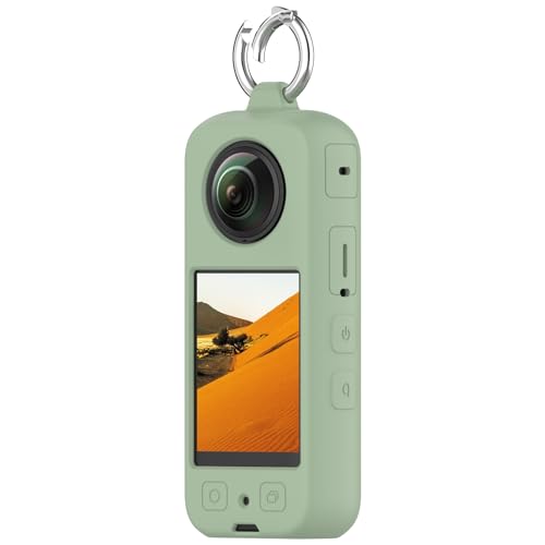 Schutzhülle kompatibel für Insta360 X4, Silikon-Schutz, Schutzhülle für Insta360 X3 (Hellgrün, für X3) von Xkravo