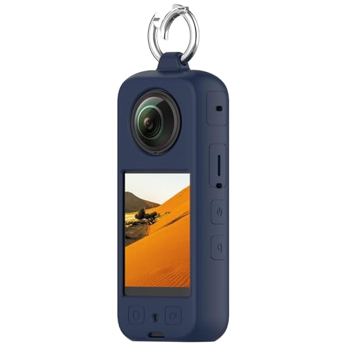 Schutzhülle kompatibel für Insta360 X4, Silikon-Schutz, Schutzhülle für Insta360 X3 (Midnight Blue, für X3) von Xkravo