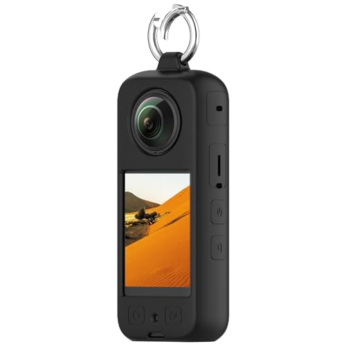 Schutzhülle kompatibel für Insta360 X4, Silikon-Schutzhülle für Insta360 X3 (Schwarz, für X3) von Xkravo