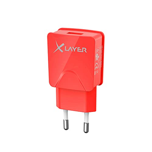 Ladegerät XLayer Colour Line USB Netzteil 2.1A Red von Xlayer