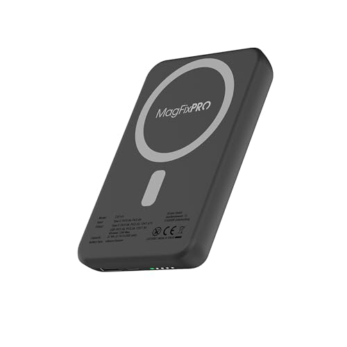 XLayer Magfix Pro Wireless Power Bank I 10000mAh PD 20W I Magnetische Powerbank I Schnellladen I Akkupack Kompatibel mit MagSafe für iPhone 15/14/13/12 Plus/Mini/Pro/Pro Max, Airpods, Samsung, Galaxy von Xlayer