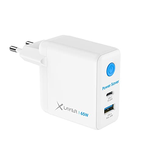 XLayer Power Saver USB-C Schnellladegerät I 65W PD I GaN Charger I 2-Port I Strom-Stopp-Funktion I kompatibel mit MacBook Pro/Air iPhone 16 15 Pro Max/15/14/13, iPad Pro, Galaxy S23 Ultra XLayer Power Saver USB-C Schnellladegerät I 65W PD I GaN Charger I 2-Port I Strom-Stopp-Funktion I kompatibel mit MacBook Pro/Air iPhone 16 15 Pro Max/15/14/13, iPad Pro, Galaxy S23 Ultra von Xlayer