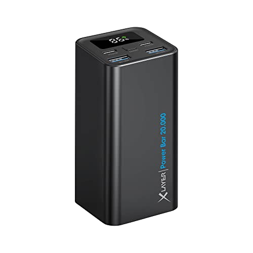 XLayer Powerbar | Powerbank 20000mah | Laptop und Handy Akku | externes Ladegerät für PC, MacBook, iPhone, iPad, Samsung, Huawei, Xiaomi, AirPods | Digitales Display | Schnelles Aufladen | 65w USB c von Xlayer