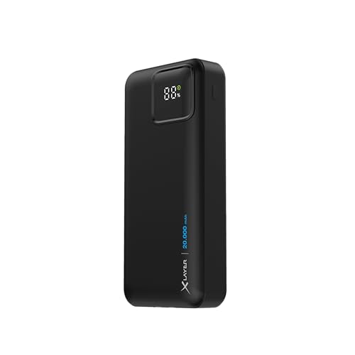 Xlayer 20000mAh Power Bank mit Kabel Integriert | Schnelllader USB C Powerbank | Universal Multi-Geräte Ladung | Fast Charger | Kompaktes und Tragbares Design | 3 Anschluss Type A, Type C Micro USB von Xlayer