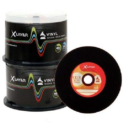 Xlayer MediaRange Vinyl-Look CD-R 700MB/80Min 52x, 2X 50er-Spindel von Xlayer