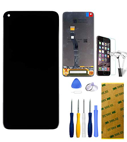 Xlhama Ersatz Display Kompatibel mit Honor View 20, Huawei Nova 4 Schwarz Touchscreen Bildschirm Digitizer Assembly Glas mit Ersatzteile Werkzeuge Reparaturset von Xlhama