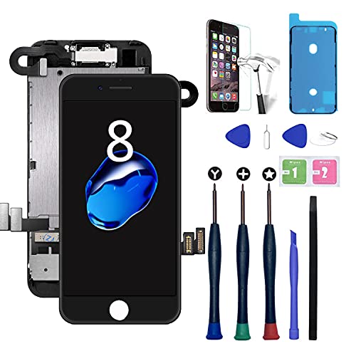 Xlhama Ersatzbildschirm Touchscreen LCD kompatibe für iPhone 8 Schwarz mit Reparaturwerkzeug Frontkamera Proxidationssensor Lautsprecher Xlhama Ersatzbildschirm Touchscreen LCD kompatibe für iPhone 8 Schwarz mit Reparaturwerkzeug Frontkamera Proxidationssensor Lautsprecher von Xlhama