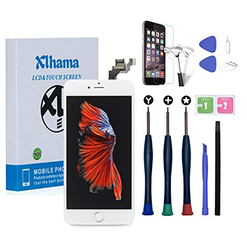 Xlhama Touchscreen LCD Display für iPhone 6 Plus Weiß mit Frontkamera, Proxidationssensor, Lautsprecher, Werkzeuge und Folie aus Hartglas Xlhama Touchscreen LCD Display für iPhone 6 Plus Weiß mit Frontkamera, Proxidationssensor, Lautsprecher, Werkzeuge und Folie aus Hartglas von Xlhama