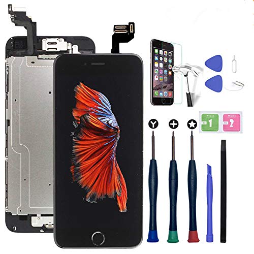 Xlhama Touchscreen LCD Display für iPhone 6S schwarz mit Home-Button, Frontkamera, Proxidationssensor, Lautsprecher, Werkzeuge und Folie aus Hartglas Xlhama Touchscreen LCD Display für iPhone 6S schwarz mit Home-Button, Frontkamera, Proxidationssensor, Lautsprecher, Werkzeuge und Folie aus Hartglas von Xlhama