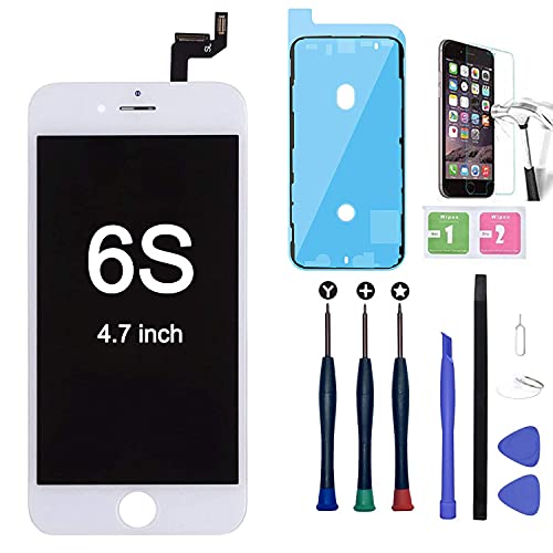 Xlhama kompatibel mit iPhone 6S LCD Display weiß Ersatz Bildschirm Glas mit Retina-Rahmen, LCD Glas Touchscreen Front Komplettes Werkzeug Adhesive Xlhama kompatibel mit iPhone 6S LCD Display weiß Ersatz Bildschirm Glas mit Retina-Rahmen, LCD Glas Touchscreen Front Komplettes Werkzeug Adhesive von Xlhama