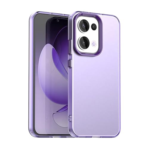 Schutzhülle für OPPO Reno 13 Pro 5G, durchscheinend, schlanke Passform, leicht, harter PC + TPU-Rahmen, verstärkte Ecken, stoßfeste Handyhülle, Lila Schutzhülle für OPPO Reno 13 Pro 5G, durchscheinend, schlanke Passform, leicht, harter PC + TPU-Rahmen, verstärkte Ecken, stoßfeste Handyhülle, Lila von Xliamcp