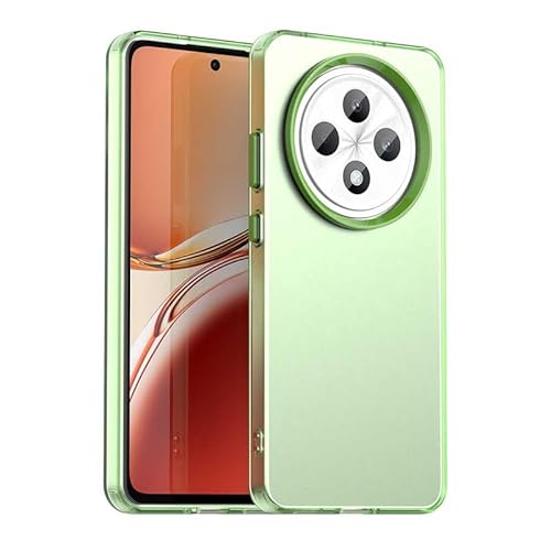 Schutzhülle für OPPO Reno12 F 4G, durchscheinend, schlanke Passform, leicht, harter PC + TPU-Rahmen, verstärkte Ecken, stoßfeste Handyhülle, Grün Schutzhülle für OPPO Reno12 F 4G, durchscheinend, schlanke Passform, leicht, harter PC + TPU-Rahmen, verstärkte Ecken, stoßfeste Handyhülle, Grün von Xliamcp