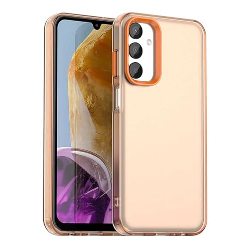 Schutzhülle für Samsung Galaxy M14 4G, durchscheinend, schmale Passform, leicht, harter PC + TPU-Rahmen, verstärkte Ecken, stoßfeste Handyhülle, Orange Schutzhülle für Samsung Galaxy M14 4G, durchscheinend, schmale Passform, leicht, harter PC + TPU-Rahmen, verstärkte Ecken, stoßfeste Handyhülle, Orange von Xliamcp