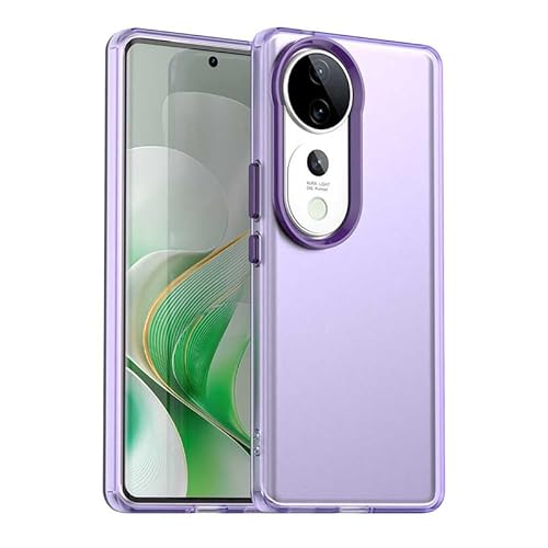 Schutzhülle für Vivo S19, durchscheinend, schmale Passform, leicht, harter PC + TPU-Rahmen, verstärkte Ecken, stoßfeste Handyhülle, Lila Schutzhülle für Vivo S19, durchscheinend, schmale Passform, leicht, harter PC + TPU-Rahmen, verstärkte Ecken, stoßfeste Handyhülle, Lila von Xliamcp